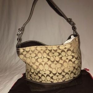 Brown Signature Coach tote bag